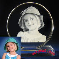 school graduation portrait inside crystal
