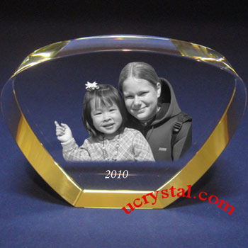 Fan-shape crystal without base