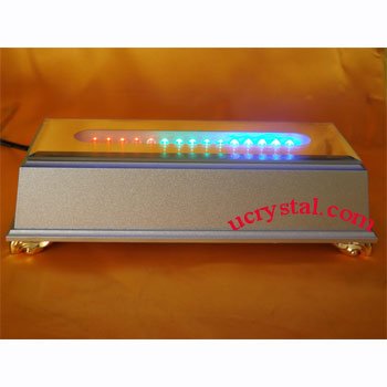 LED Lighted bases for crystal display- 15 LED, multi-color rectangular