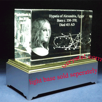custom engraved 3D crystal awards 3D block