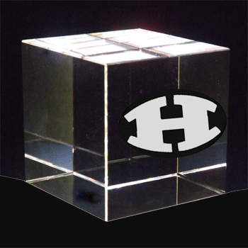 cube crystal paperweight