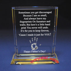 Passion plate crystal plaque with base