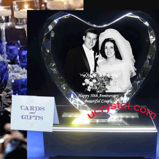 3d photo crystal heart