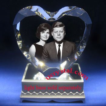 3D photo crystal heart