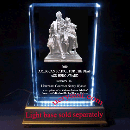 Rectangular crystal award- XL