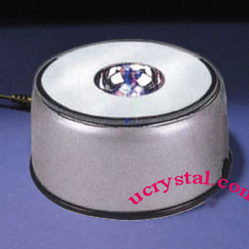 Lighted base for crystal - rotary light bases, 4 LED