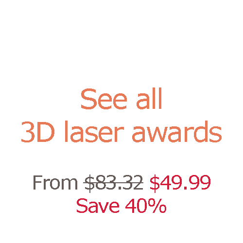 all custom engraved 3D laser crystal awards