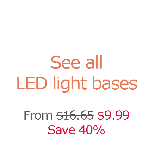 All LED light base for crystals