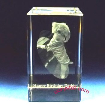 3d photo crystal cube, rectangular prism