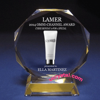 Elite with base custom engraved crystal plaques awards - extra large