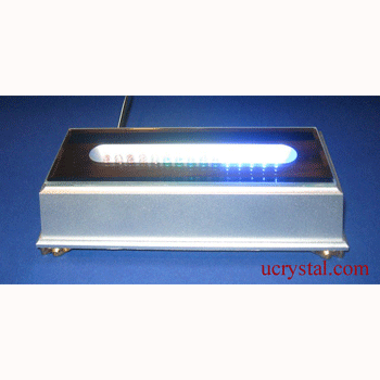 LED Lighted bases for crystals display - 15 LED, white-color rectangular