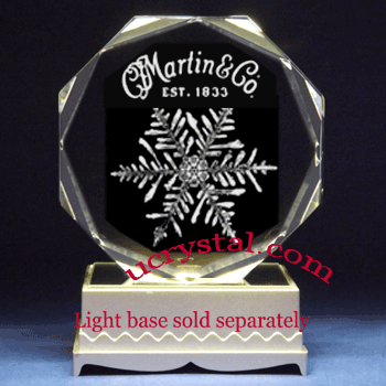 custom engraved crystal awards Octagon 1