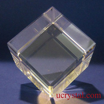 3d laser etched photo crystal cube T3130-2