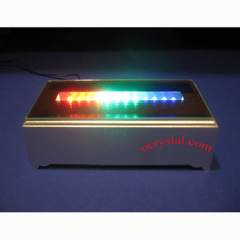 12 led light base for crystals, multi-color lights, rectangular