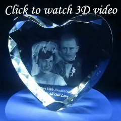 3D photo crystal heart video